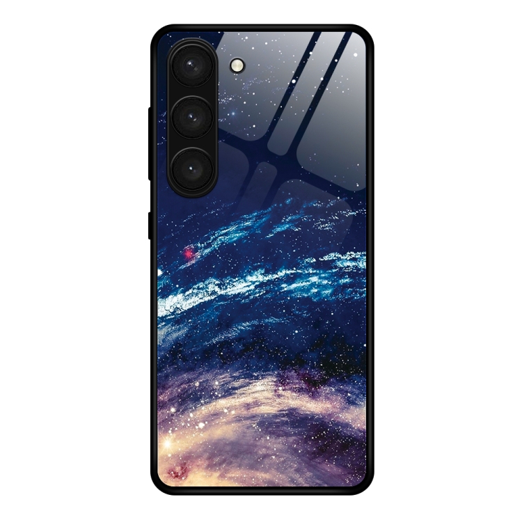 

For Samsung Galaxy S23 5G Colorful Painted Glass Phone Case(Starry Sky)