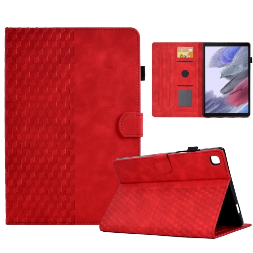 

For Samsung Galaxy Tab A7 Lite T220 / T225 Rhombus Embossed Leather Tablet Case(Red)