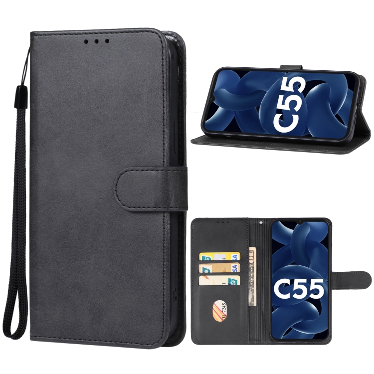 

For Xiaomi Poco C55 Leather Phone Case(Black)