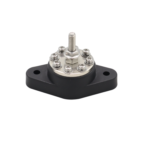 

1/4 inch M6 RV Yacht 8-way Terminal Stud with 2 M5x20 Screws(Black)