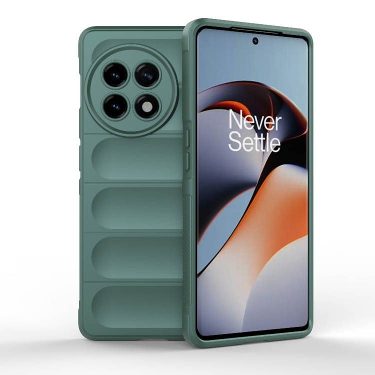

For OnePlus ACE 5G Magic Shield TPU + Flannel Phone Case(Dark Green)