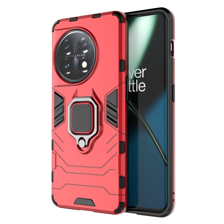 

For OnePlus 11 5G Magnetic Ring Holder PC + TPU Phone Case(Red)