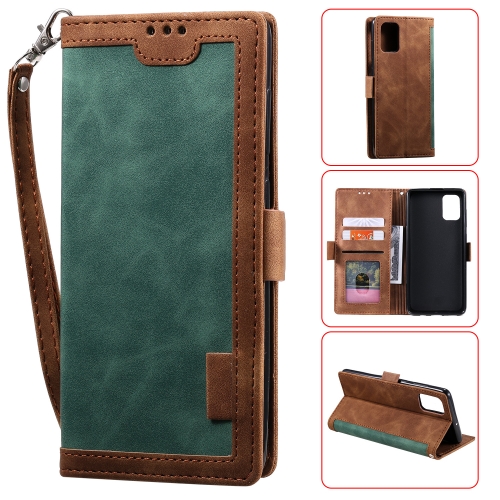 

For Huawei P40 Pro Retro Splicing Horizontal Flip Leather Case with Card Slots & Holder & Wallet(Green)