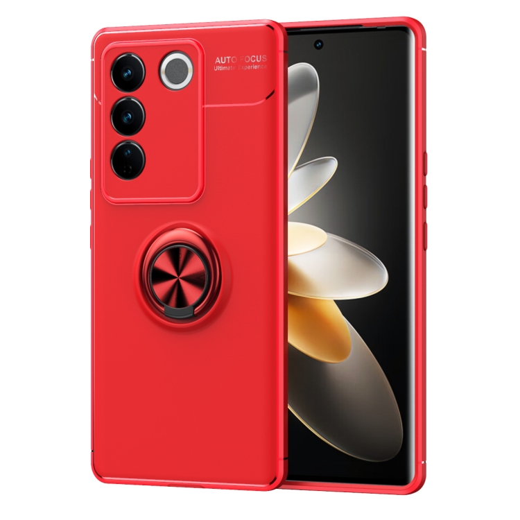 

For vivo S16e Metal Ring Holder TPU Phone Case(Red)