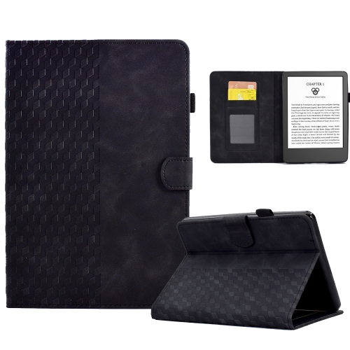 

For Amazon Kindle Lite 2022 Rhombus Embossed Leather Tablet Case(Black)
