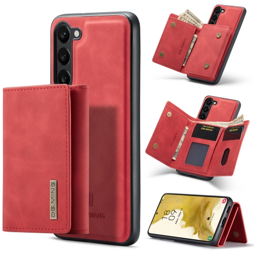 

For Samsung Galaxy S23+ 5G DG.MING M1 Series 3-Fold Multi Card Wallet + Magnetic Phone Case(Red)