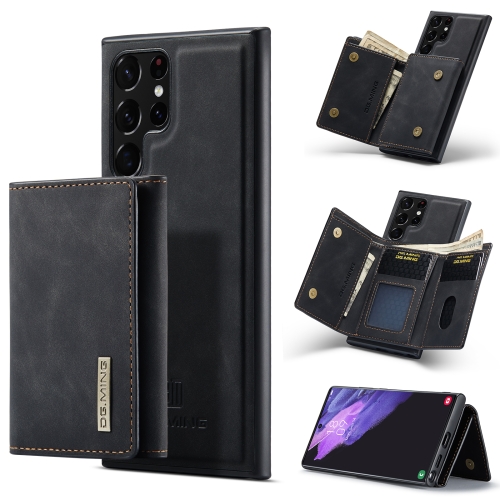 

For Samsung Galaxy S23 Ultra 5G DG.MING M1 Series 3-Fold Multi Card Wallet Phone Case(Black)