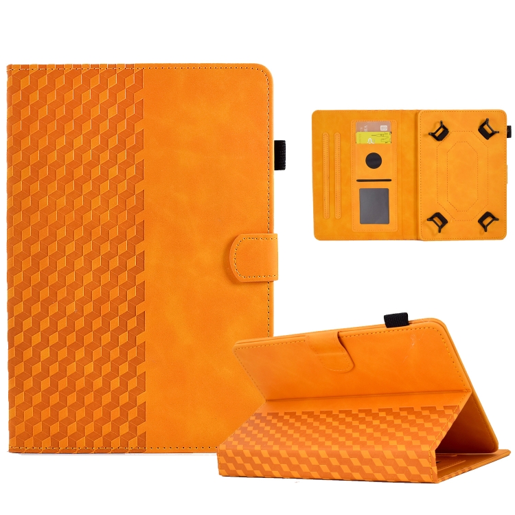 

For 7.0 inch Universal Tablet Rhombus Embossed Leather Case(Khaki)
