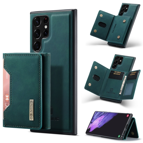 

For Samsung Galaxy S23 Ultra 5G DG.MING M2 Series 3-Fold Multi Card Bag + Phone Case(Green)