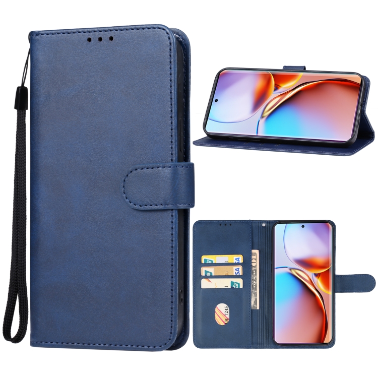 

For Motorola Edge 40 Pro Leather Phone Case(Blue)