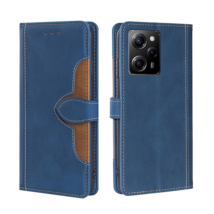 

For Xiaomi Poco X5 Pro / Redmi Note 12 Pro Speed Skin Feel Magnetic Buckle Leather Phone Case(Blue)