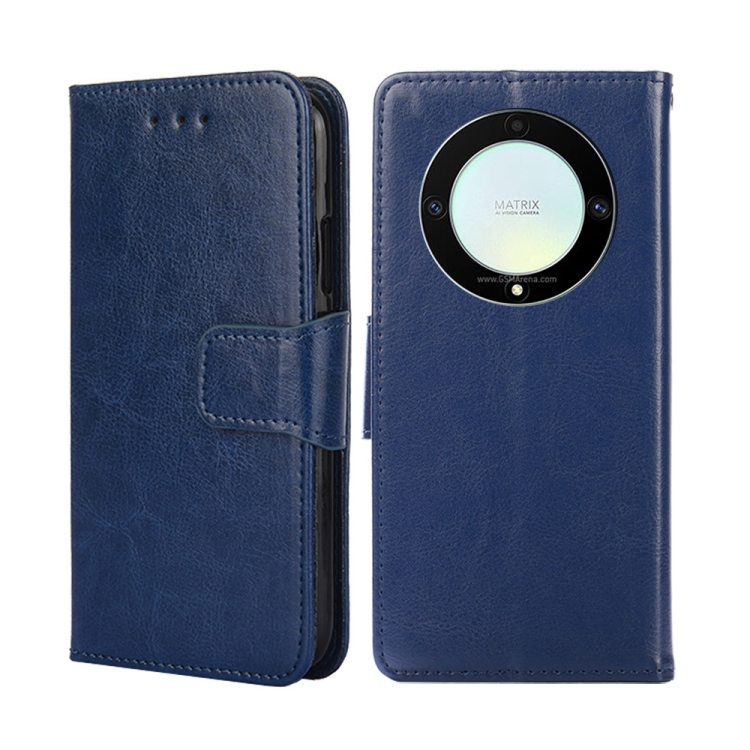 

For Honor X9a 5G Crystal Texture Leather Phone Case(Royal Blue)