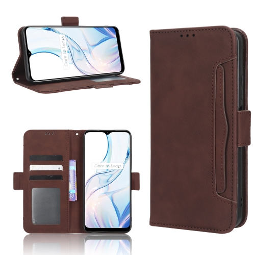 

For Realme C30 / C30s Foreign Skin Feel Calf Texture Card Slots Leather Phone Case(Brown)