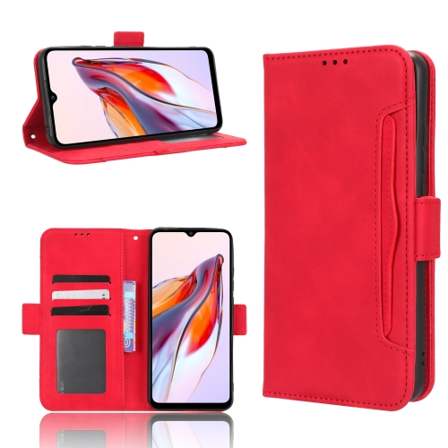 

For Xiaomi Redmi 12C / 11A Skin Feel Calf Texture Card Slots Leather Phone Case(Red)