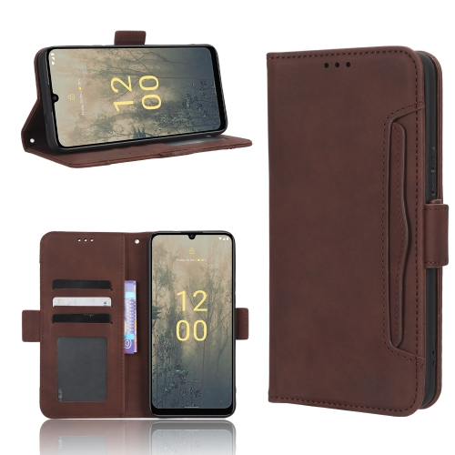 

For Nokia C31 Skin Feel Calf Texture Card Slots Leather Phone Case(Brown)