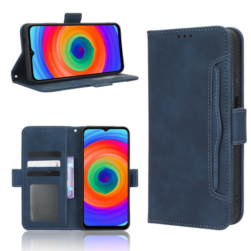 

For Ulefone Note 14 Skin Feel Calf Texture Card Slots Leather Phone Case(Blue)