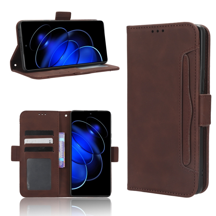 

For Honor 80 GT Skin Feel Calf Texture Card Slots Leather Phone Case(Brown)