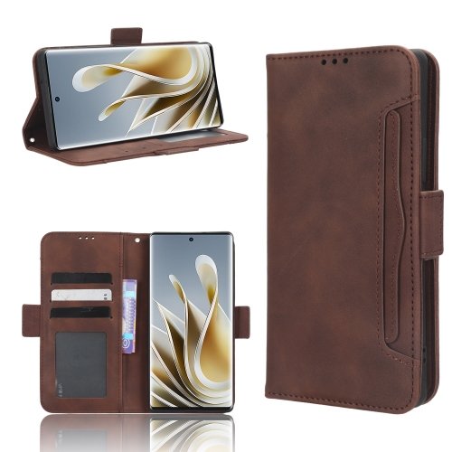 

For ZTE nubia Z50 Skin Feel Calf Texture Card Slots Leather Phone Case(Brown)