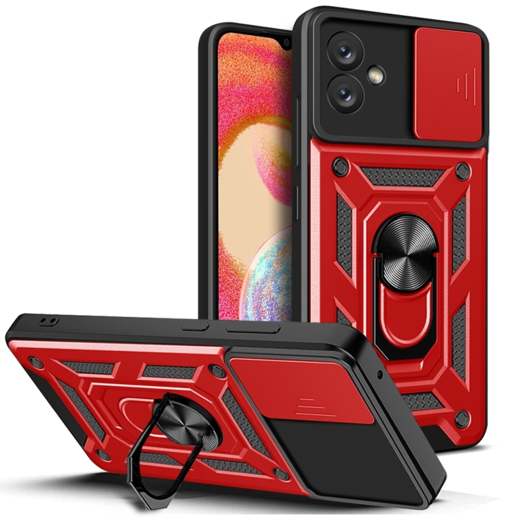 

For Samsung Galaxy A04e Sliding Camera Cover Design Phone Case(Red)