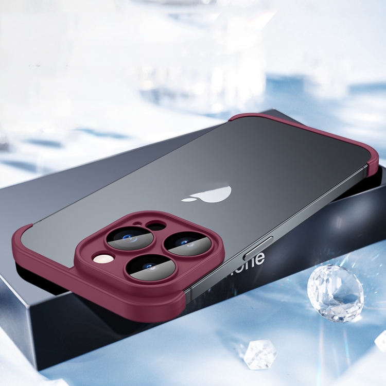 

For iPhone 12 Pro Four Corners + Camera TPU Phone Protective Frame(Red)