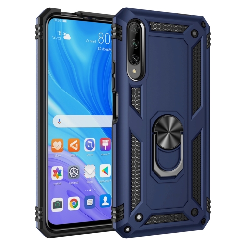 

For Huawei Y9s Shockproof TPU + PC Protective Case with 360 Degree Rotating Holder(Blue)