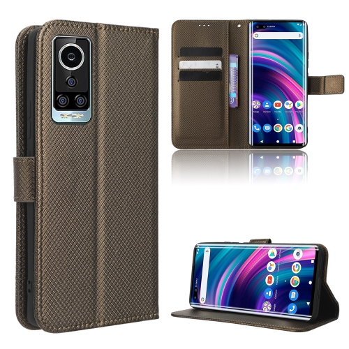 

For BLU Bold N2 Diamond Texture Leather Phone Case(Brown)