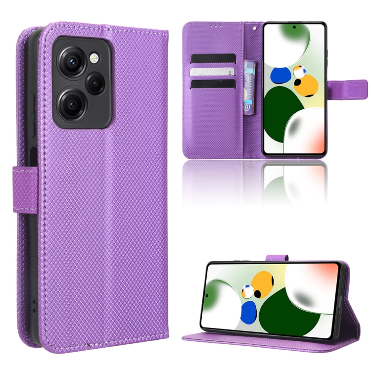 

For Xiaomi Redmi Note 12 Pro Speed Diamond Texture Leather Phone Case(Purple)