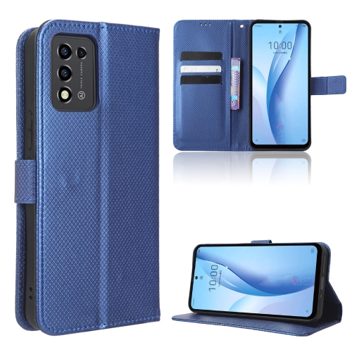 

For ZTE Libero 5G III Diamond Texture Leather Phone Case(Blue)