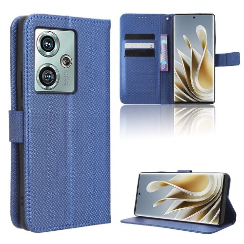 

For ZTE nubia Z50 Diamond Texture Leather Phone Case(Blue)