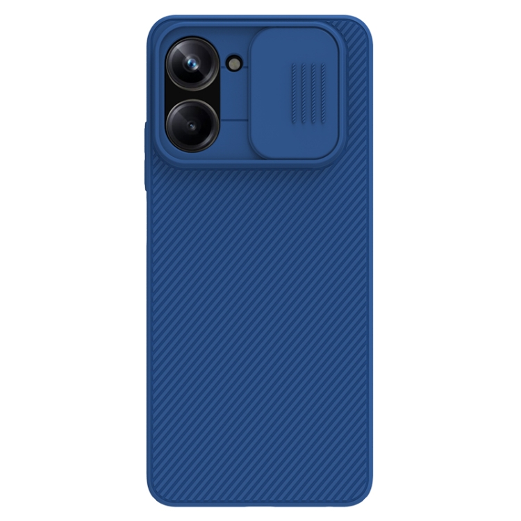 

For Realme 10 Pro 5G NILLKIN Black Mirror Series Camshield PC Phone Case(Blue)