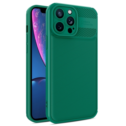 

For iPhone X / XS Twill Texture TPU Shockproof Phone Case(Green)