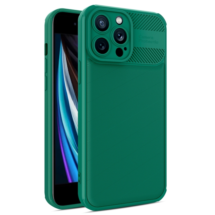 

For iPhone SE 2022 / 2020 / 7 / 8 Twill Texture TPU Shockproof Phone Case(Green)
