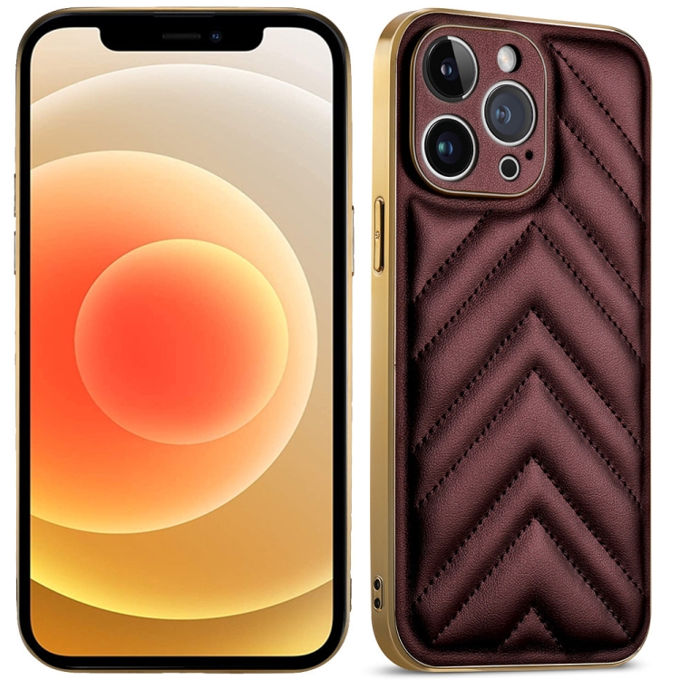

For iPhone 12 Pro Suteni Plating Leather Soft TPU Phone Case(Purple)