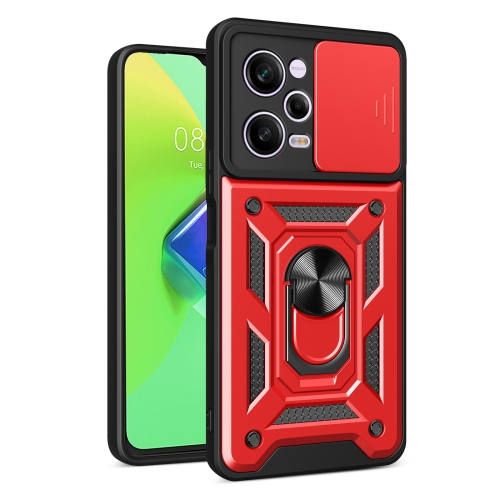 

For Xiaomi Redmi Note 12 Pro 5G Sliding Camera Cover Design Phone Case(Red)
