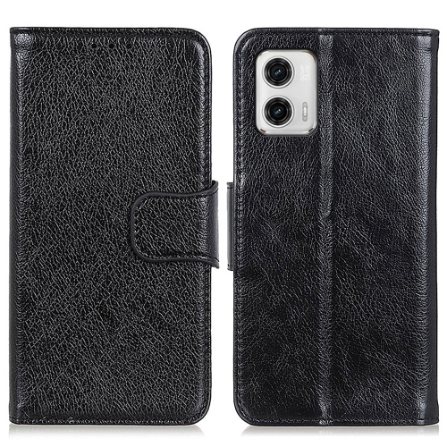 

For Motorola Moto G73 5G Nappa Texture Flip Leather Phone Case(Black)