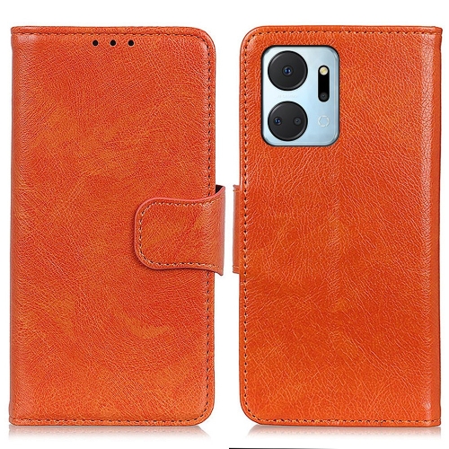 

For Honor X7a 4G Nappa Texture Flip Leather Phone Case(Orange)