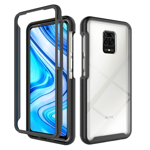 

For Xiaomi Redmi Note 9S / Note 9 Pro Starry Sky Solid Color Series Shockproof PC + TPU Protective Case(Black)