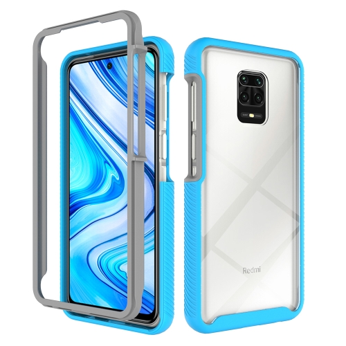 

For Xiaomi Redmi Note 9S / Note 9 Pro Starry Sky Solid Color Series Shockproof PC + TPU Protective Case(Light Blue)