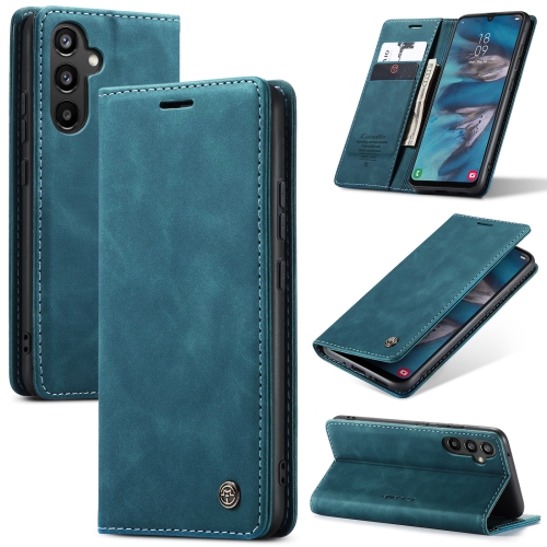 

For Samsung Galaxy A34 5G CaseMe 013 Multifunctional Horizontal Flip Leather Phone Case(Blue)