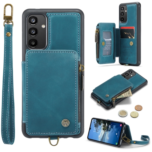 

For Samsung Galaxy A34 5G CaseMe C20 Multifunctional RFID Leather Phone Case(Blue)