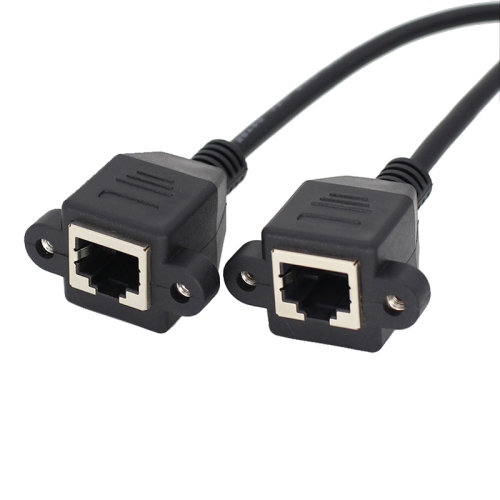 

RJ45 Female to Female LAN Extension Cable with Screw Lock, Length:2m