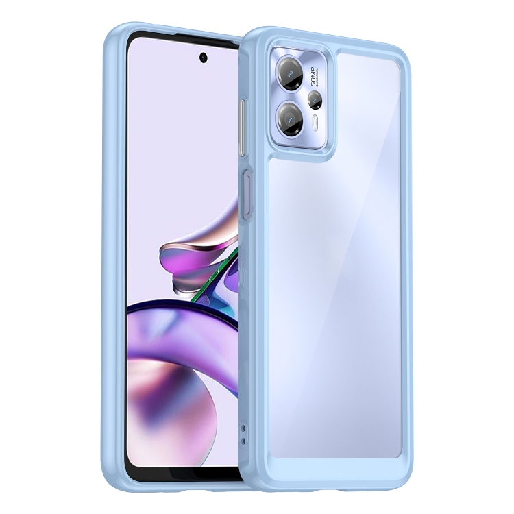 

For Motorola Moto G13 Colorful Series Acrylic + TPU Phone Case(Blue)