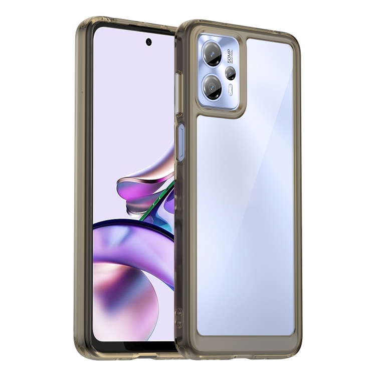 

For Motorola Moto G13 Colorful Series Acrylic + TPU Phone Case(Transparent Grey)
