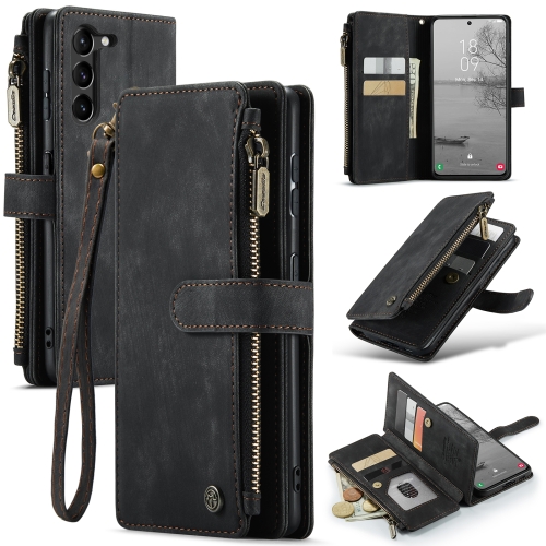 

For Samsung Galaxy S23+ 5G CaseMe C30 Multifunctional Leather Phone Case(Black)