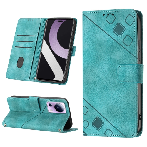 

For Xiaomi Civi 2 Skin-feel Embossed Leather Phone Case(Green)
