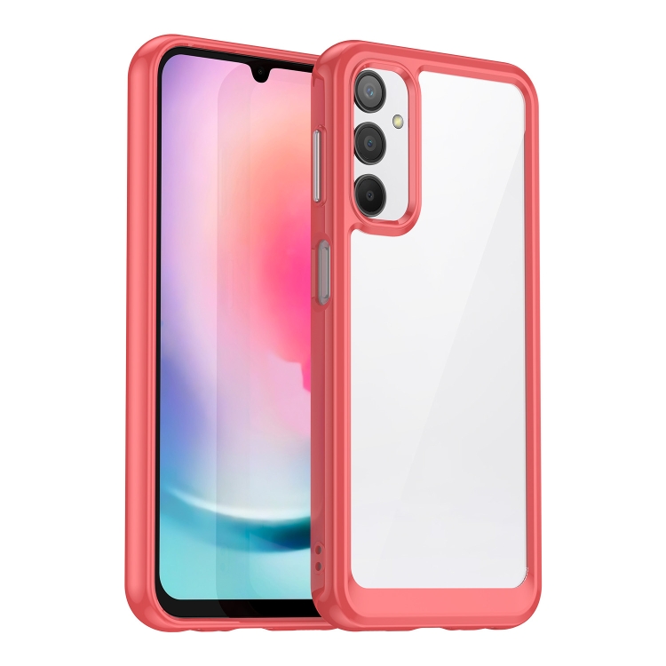

For Samsung Galaxy A24 4G Colorful Series Acrylic + TPU Phone Case(Red)