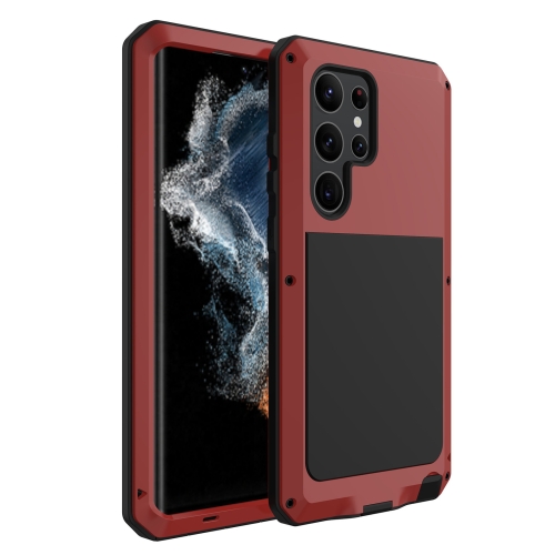 

For Samsung Galaxy S23 Ultra 5G RedPepper 360 Full Body Rugged Metal Life Waterproof Phone Case(Red)