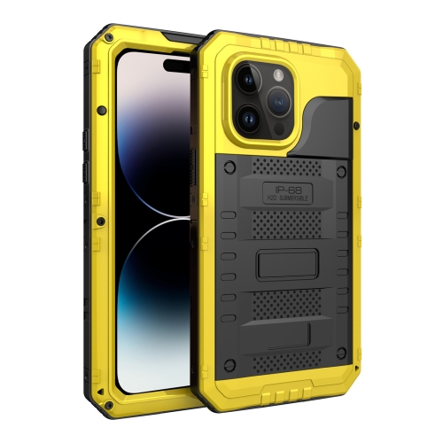 

For iPhone 14 Pro Max RedPepper Wolf 360 Full Body Rugged Life Waterproof Phone Case(Yellow)