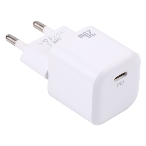 

20W PD USB-C/Type-C Interface Fast Charging Charger, Specification: EU Plug(White)