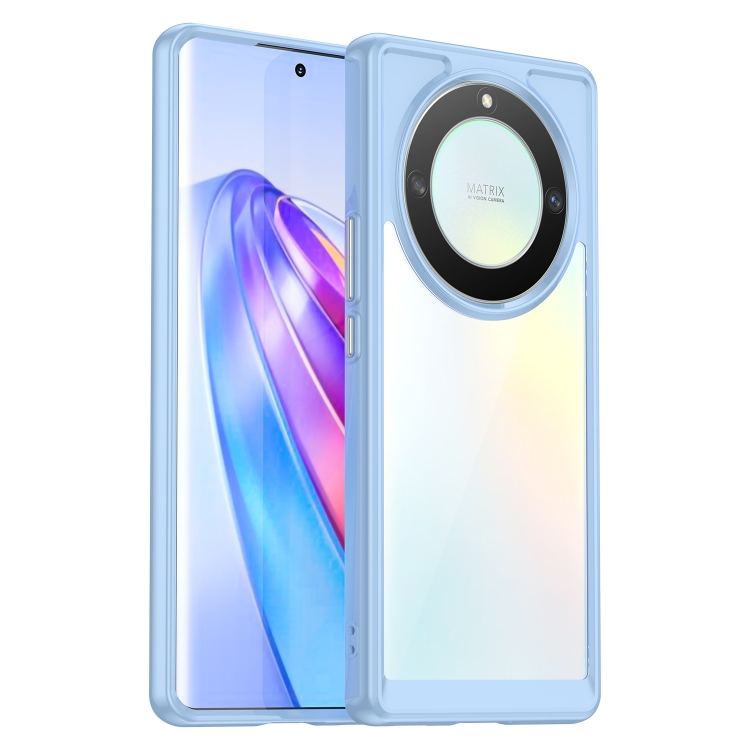 

For Honor X9A Colorful Series Acrylic + TPU Phone Case(Blue)